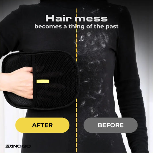 Mess-Free Grooming with ZYNOQO Pet Hair Remover Glove