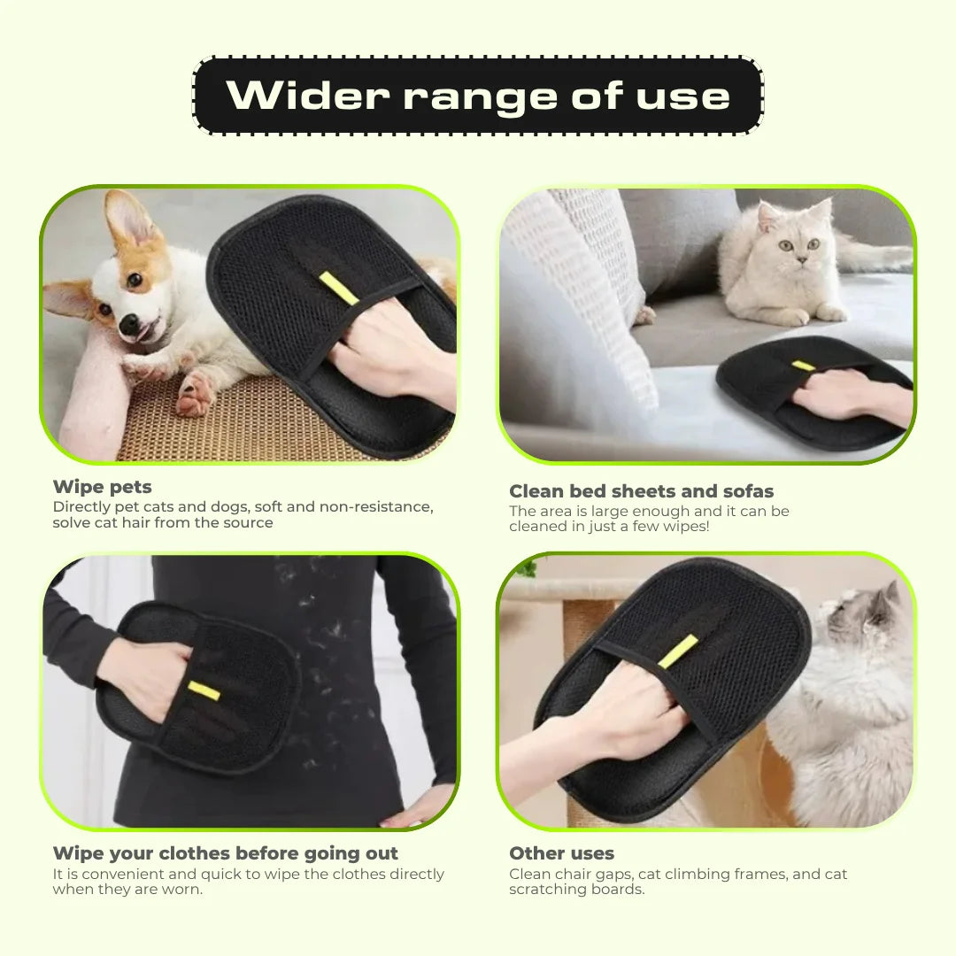 Mess-Free Grooming with ZYNOQO Pet Hair Remover Glove