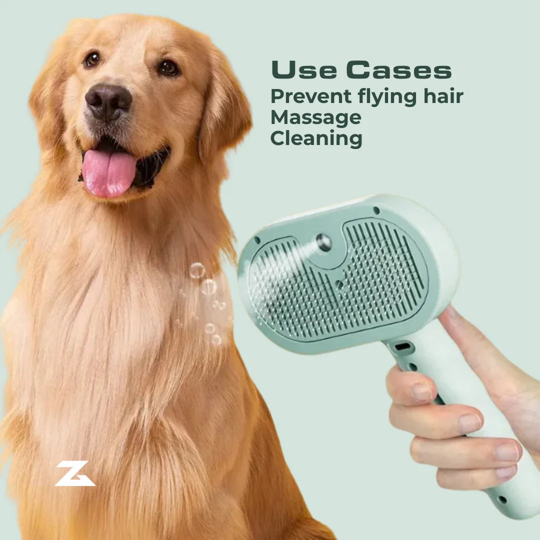 ZYNOQO Mist Comb – Brush + Spray for Cats & Dogs
