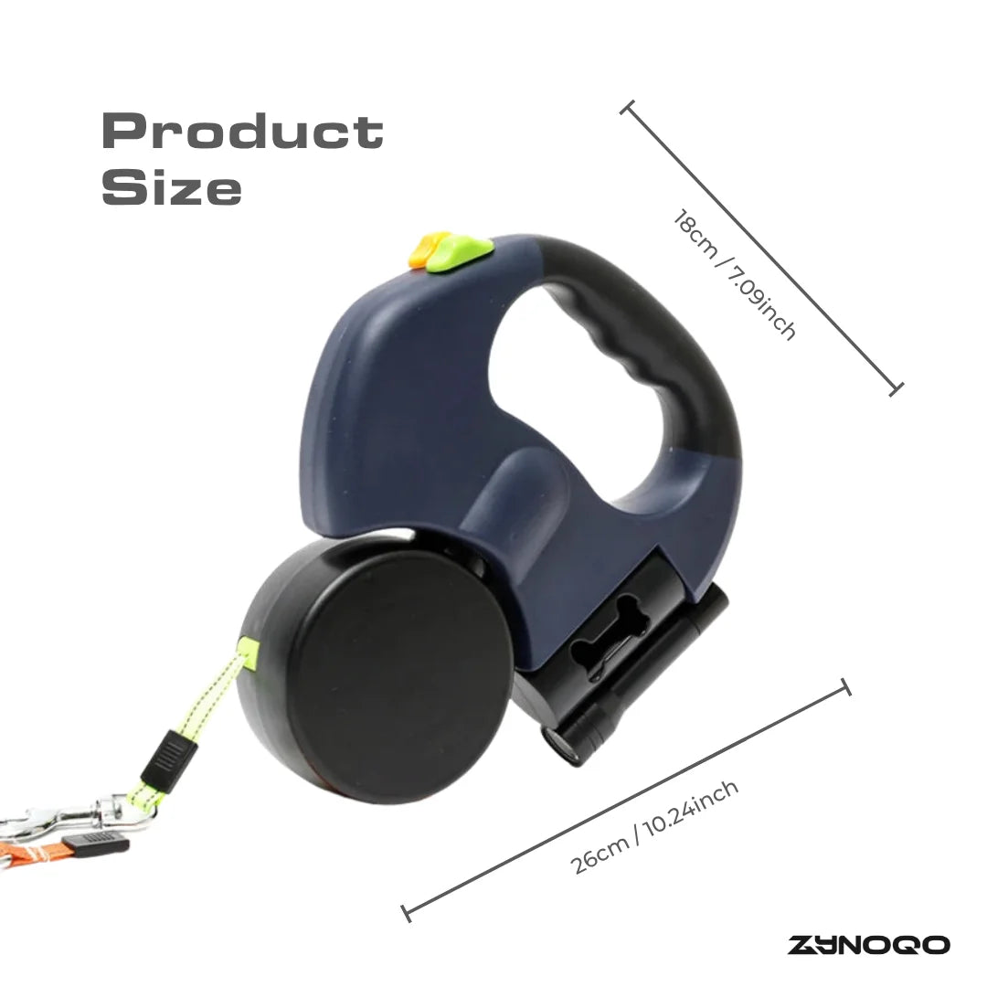 Walk 2 Dogs Tangle-Free with ZYNOQO Retractable Leash + Light
