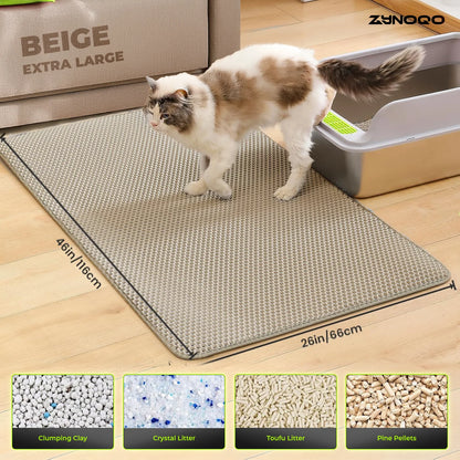 ZYNOQO Cat Litter Mat – Waterproof, Scratch-Friendly, Mess-Free