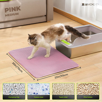 ZYNOQO Cat Litter Mat – Waterproof, Scratch-Friendly, Mess-Free