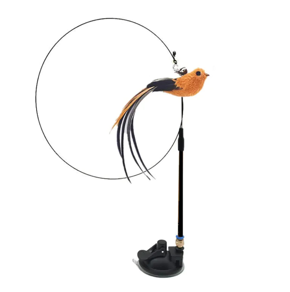 ZYNOQO Steel Wire Feather Cat Teaser Wand