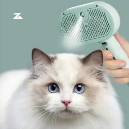 ZYNOQO Mist Comb – Brush + Spray for Cats & Dogs