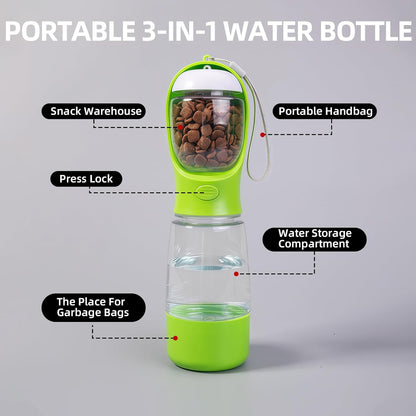 ZYNOQO Adventure Dog Water & Food Bottle