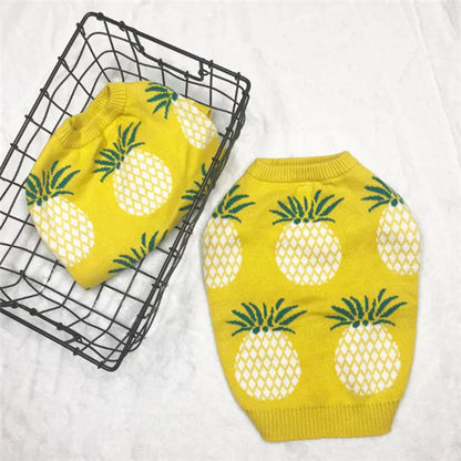 Pineapple Charm Cozy Dog Sweater