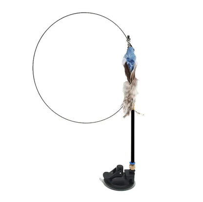 ZYNOQO Steel Wire Feather Cat Teaser Wand