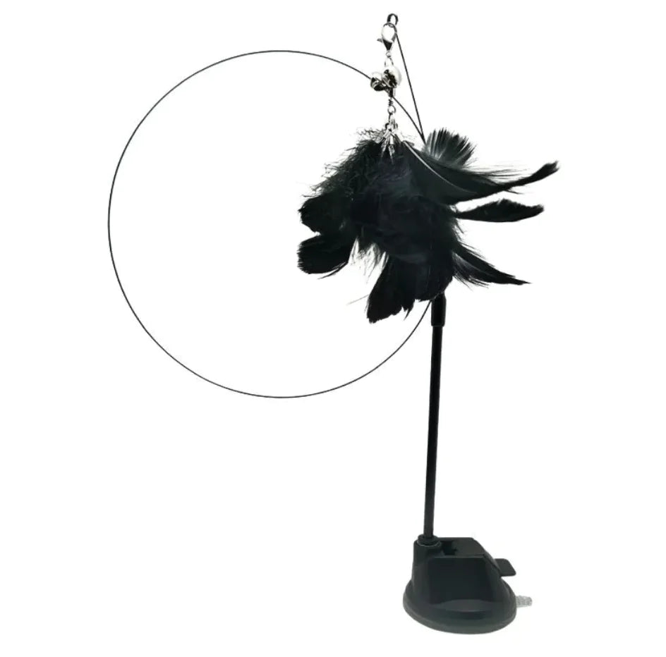 ZYNOQO Steel Wire Feather Cat Teaser Wand